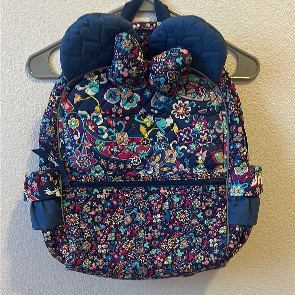 Floral Patterned Backpack with Bow Accents. Minnie Mouse Vera Bradley Disney